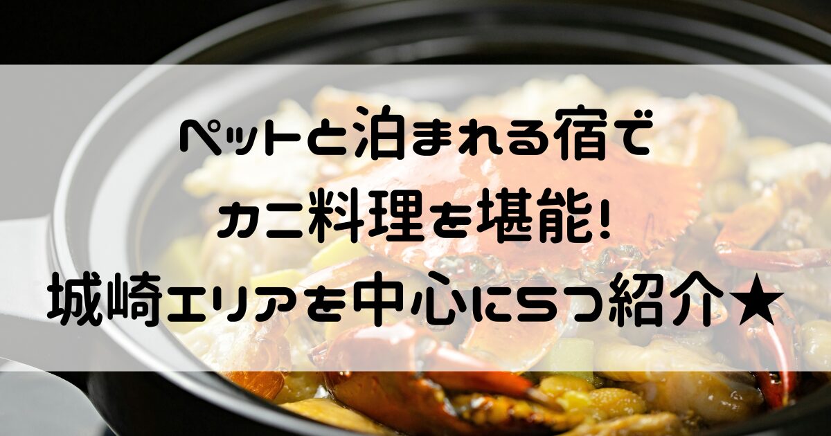ペットと泊まれる宿 カニ 城崎