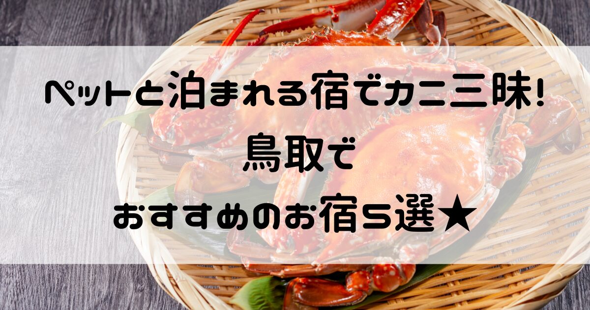 ペットと泊まれる宿 カニ 鳥取